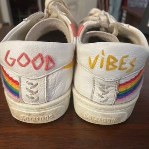 Soludos Ibiza Rainbow Wave Sneaker. Didn’t quite fit right. Love the shoe!